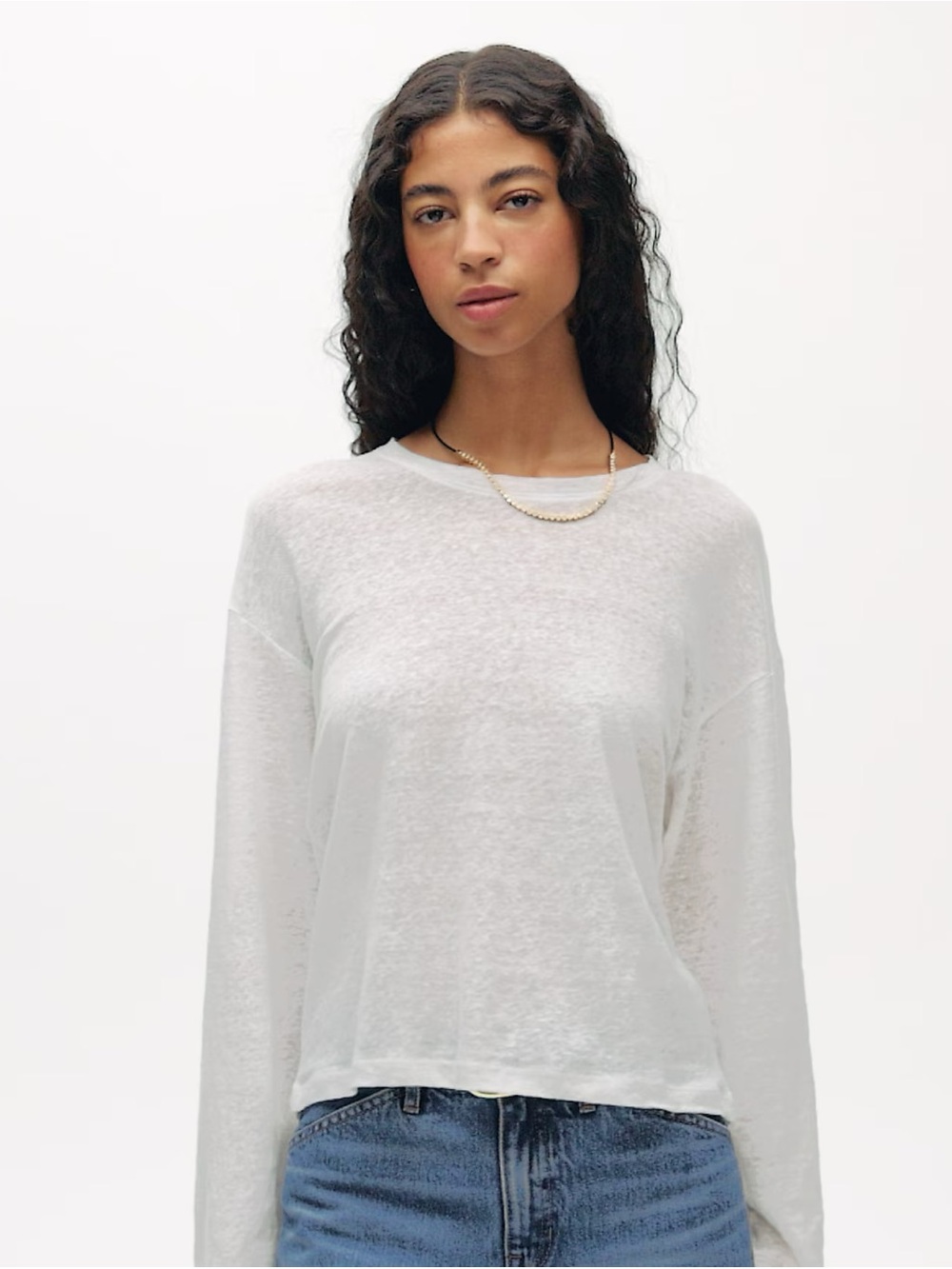 J. Crew Relaxed linen long-sleeve T-shirt